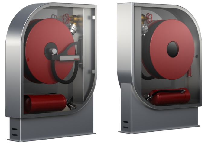 Curves-Series, Semi-Rigid Hose Based Fire Cabinet