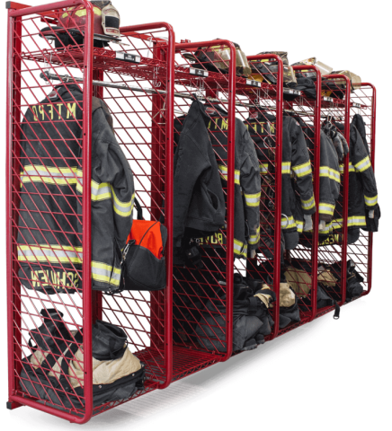 Fire Equipment Wall Mounted Red Rack