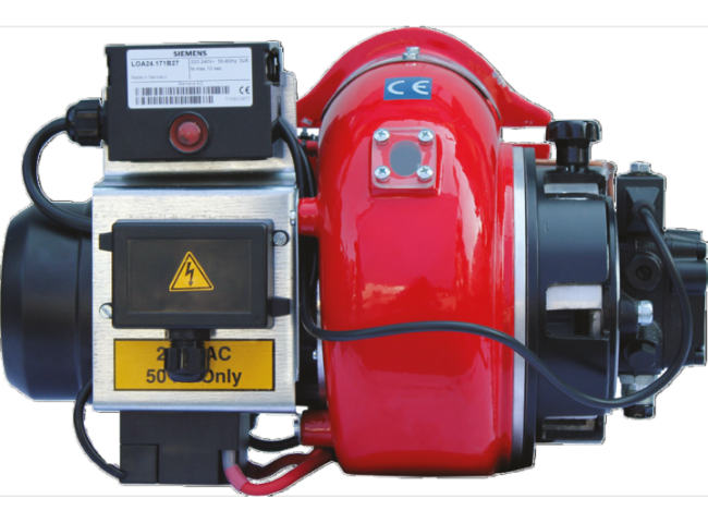 Single stage light oil burner